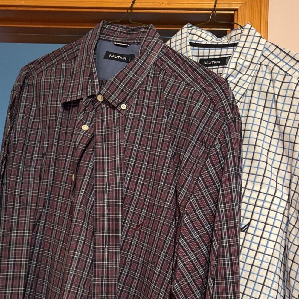 Nautica Men's Casual Plaid and Checkered Shirts - 4 total
